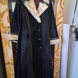 Black Coat with Shear Fur Coat